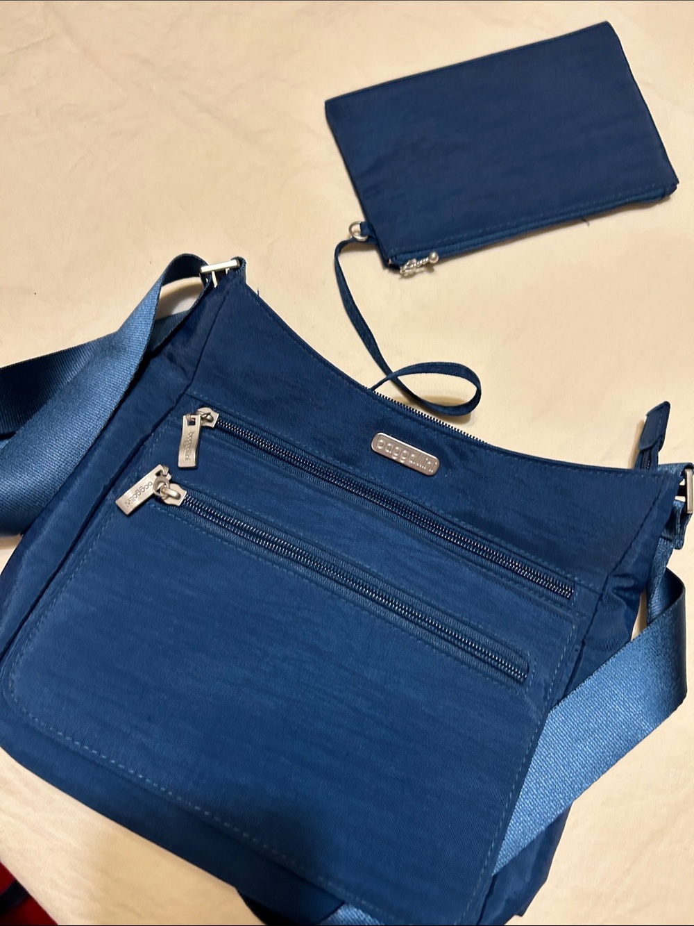 Baggallini Deep Blue Nylon Crossbody Bag - Picture 7 of 12